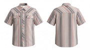Men's Desert Stripe Western Performance Short Sleeve Shirt