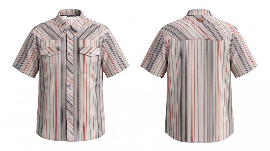 Men's Desert Stripe Western Performance Short Sleeve Shirt