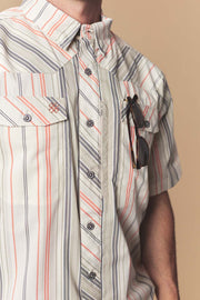 Men's Desert Stripe Western Performance Short Sleeve Shirt