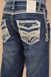 Boy's Classic Embroidery Straight Jeans