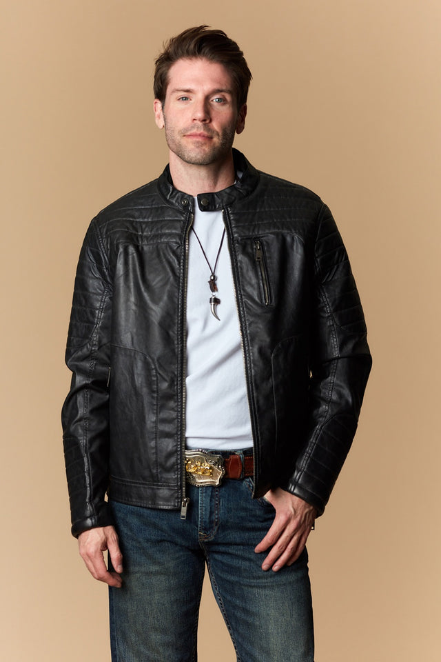 Men's Urban Style Faux Leather Jacket