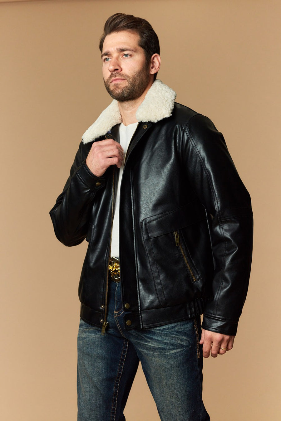 Men's Urban Style Faux Leather Jacket