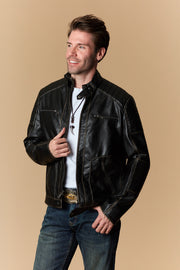 Men's Urban Style Faux Leather Jacket