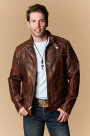 Men's Urban Style Faux Leather Jacket