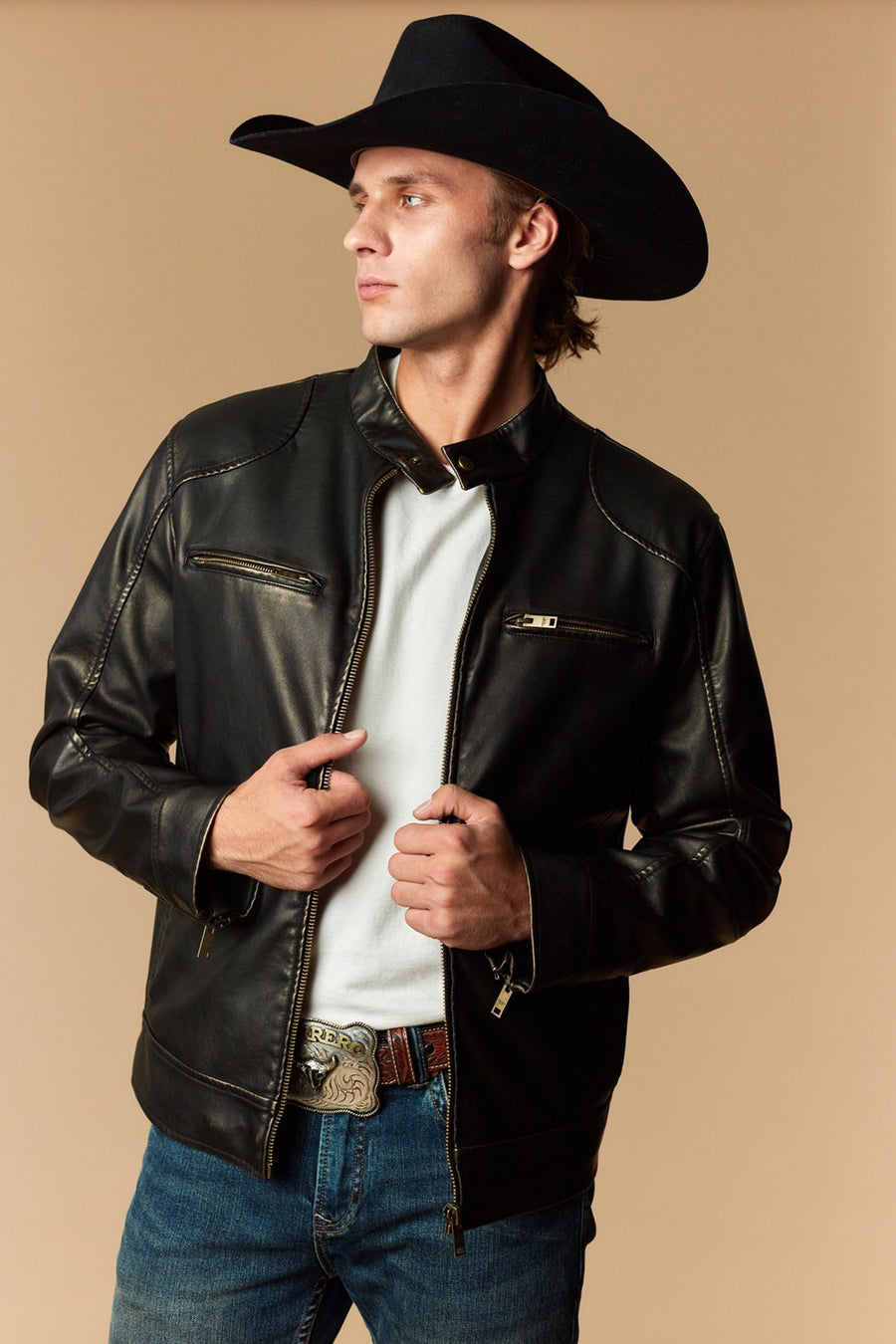 Men's Urban Style Faux Leather Jacket