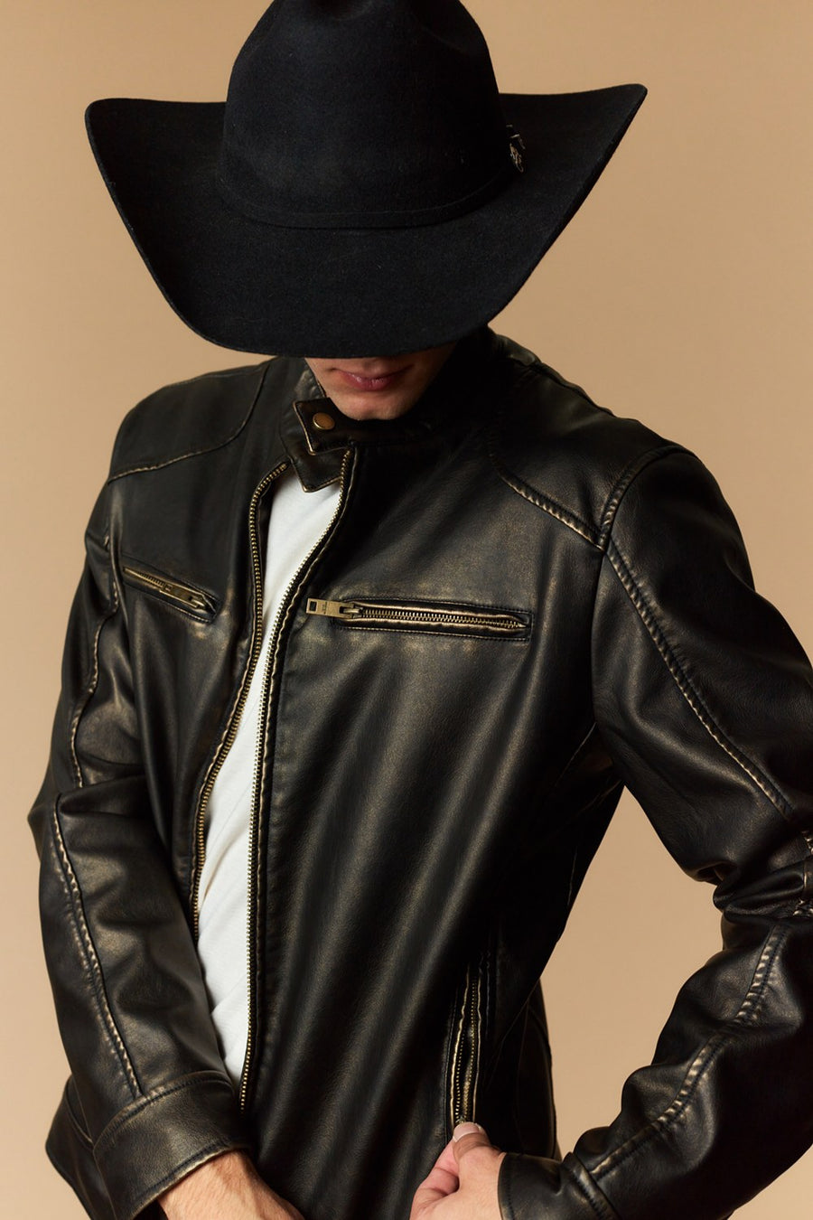 Men's Urban Style Faux Leather Jacket