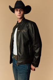 Men's Urban Style Faux Leather Jacket