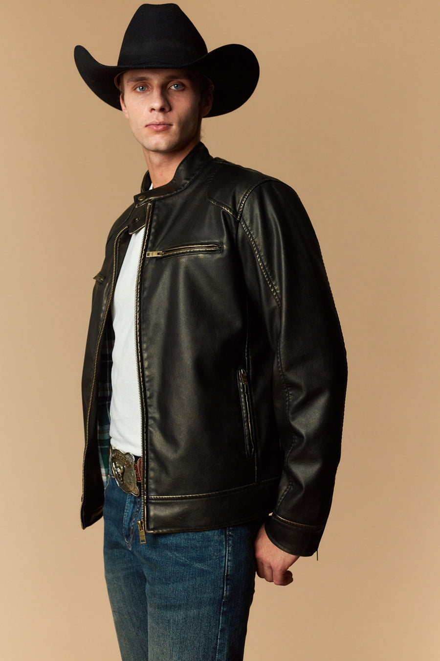 Men's Urban Style Faux Leather Jacket