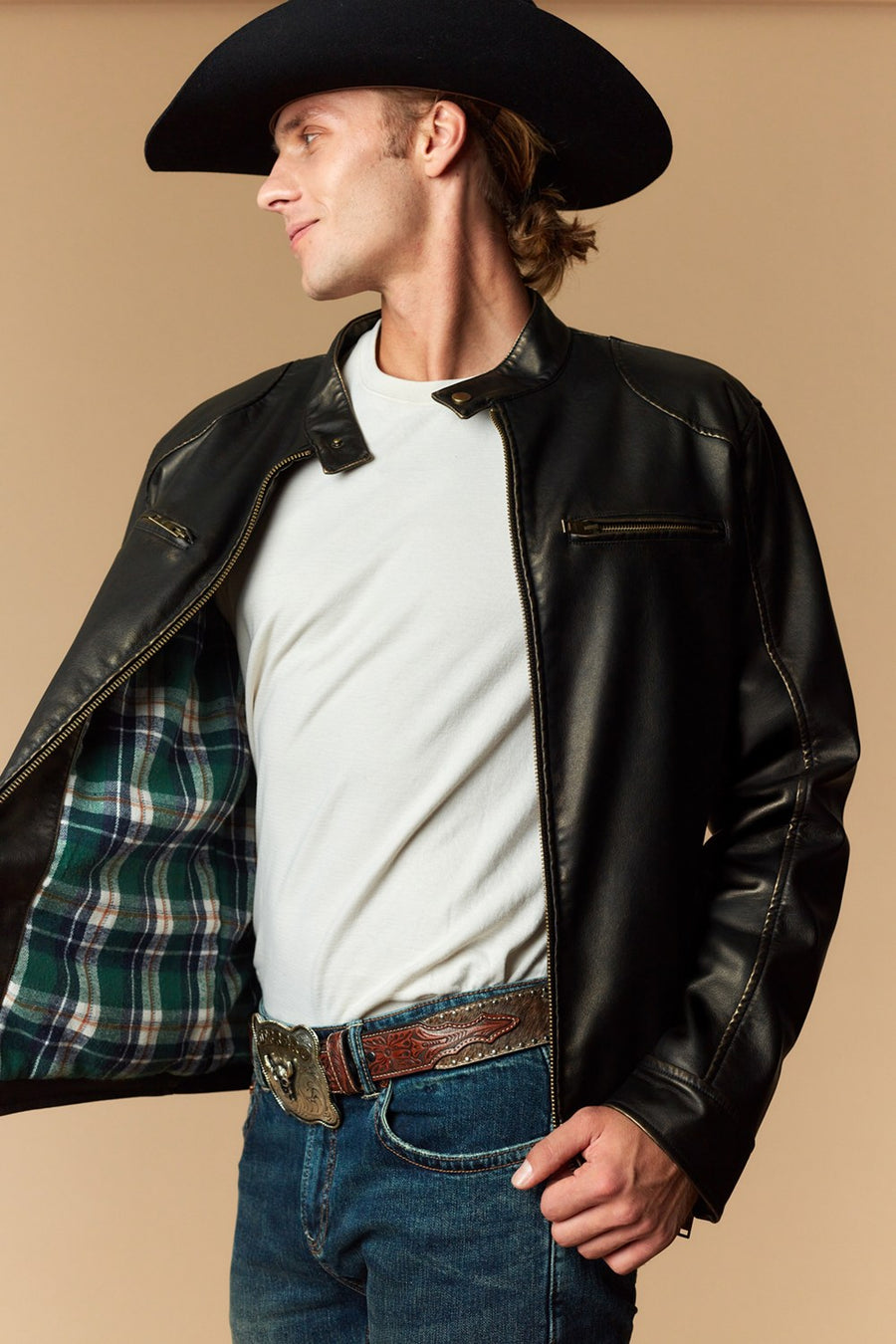 Men's Urban Style Faux Leather Jacket