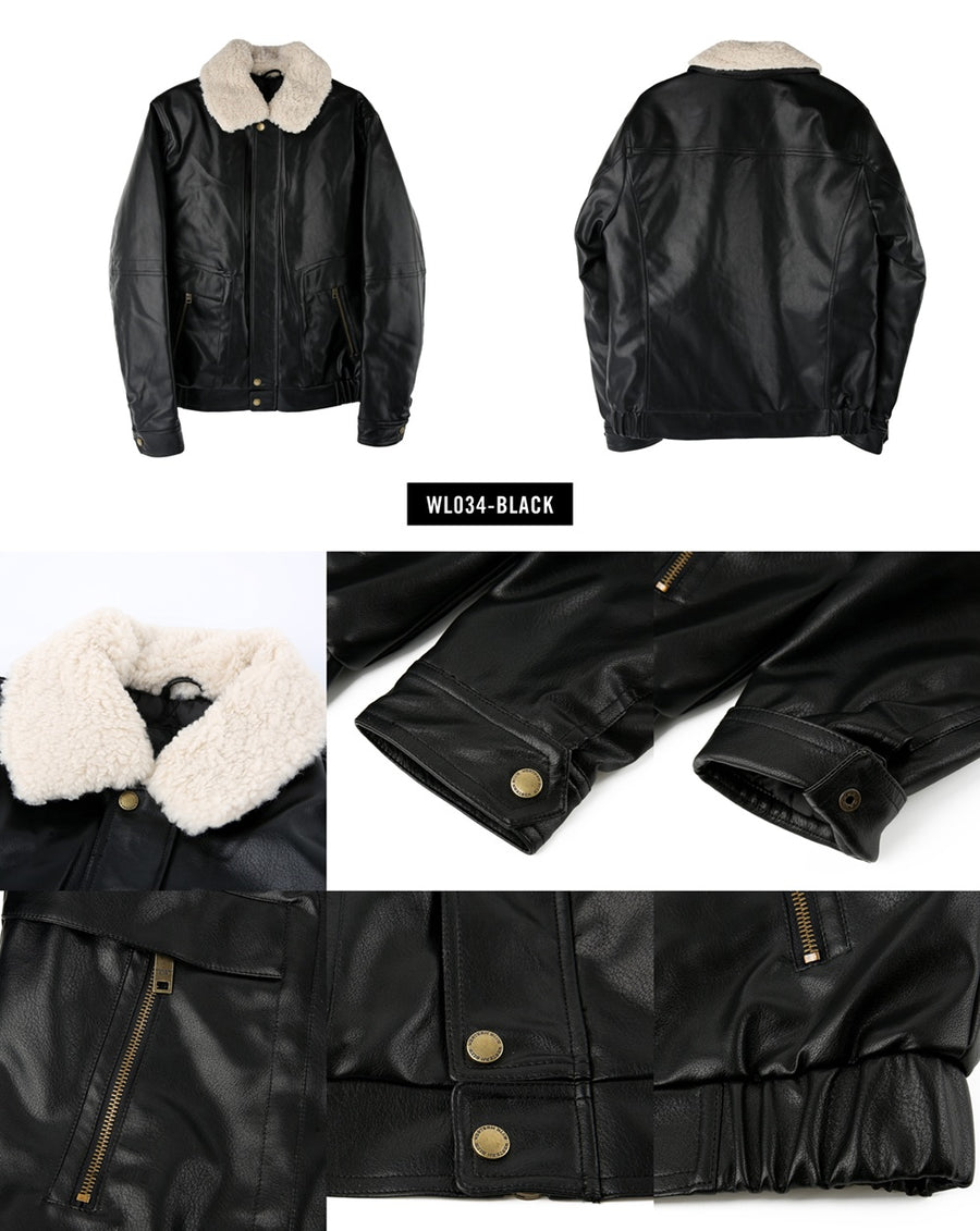 Men's Urban Style Faux Leather Jacket