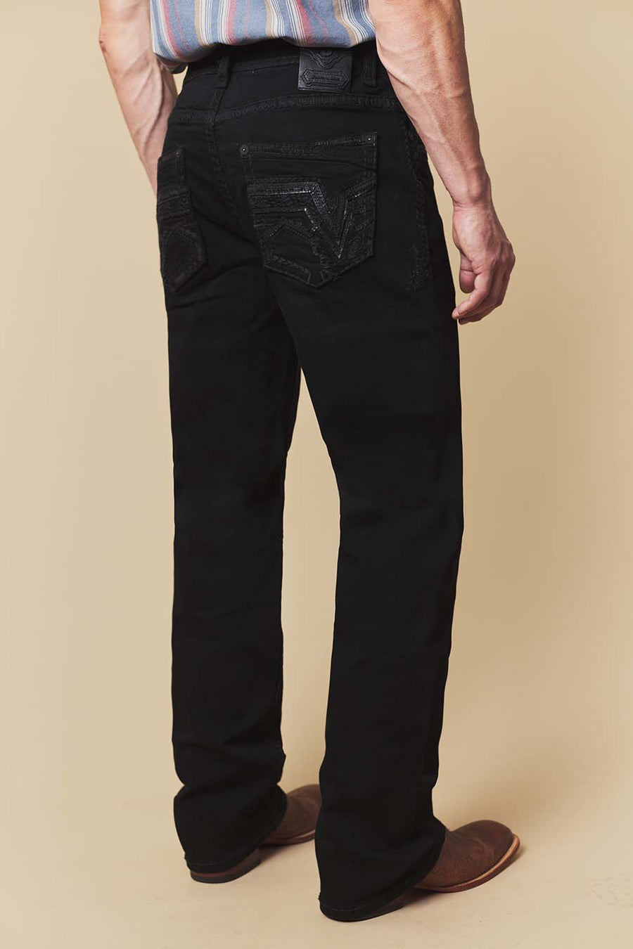 Men's Embroidered Straight Jeans