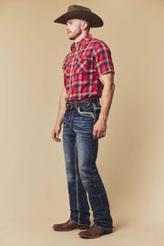 Men's Embroidered Straight Jeans